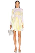 Stella Mccartney Multi Mini Dress In Ombre & Tie Dye,white,yellow