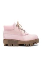 Acne Studios Leather Tinne Boots In Pink