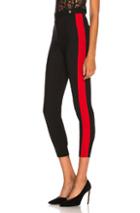 Alexander Mcqueen High Waisted Military Stripe Trousers In Black,red
