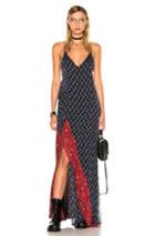R13 For Fwrd Exclusive Slit Slip Dress In Blue,floral