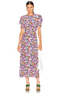 Saloni Bianca Dress In Floral,pink