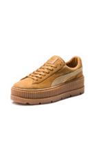 Fenty By Puma Cleated Suede Creeper Sneakers In Neutrals