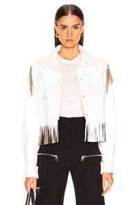 Stella Mccartney Fringe Jacket In White