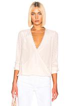 L'agence Perry Fabric Blocked Blouse In Pink