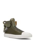 Buscemi 125mm Leather High Tops In Green