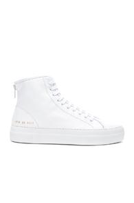 Common Projects Leather High Tournament Super Sneakers In White