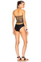 Cushnie Et Ochs Strapless Lace Back One Piece Swimsuit In Black