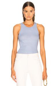 Enza Costa Rib Baseball Tank In Blue