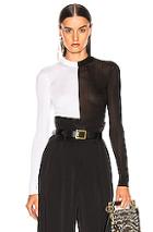Givenchy Colorblock Rib Sweater In Black,white