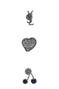 Saint Laurent Pin Set In Metallics