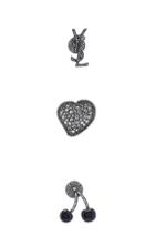 Saint Laurent Pin Set In Metallics