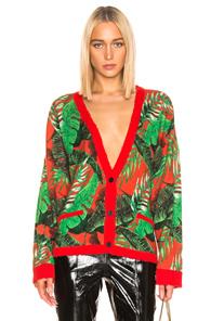 Rta Ella Cardigan In Green,red,tropical