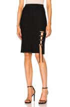 Alexander Wang Side Slit Lacing Skirt In Black