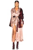 Y Project Double Wrap Dress In Abstract,pink,red