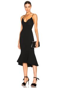 Nicholas Tuck Hem Bra Dress In Black