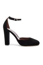 Tabitha Simmons Suede Petra Heels In Black