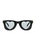 Saint Laurent Heart Outlined Sunglasses In Black