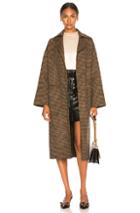 Nanushka Alamo Coat In Black,plaid,neutral