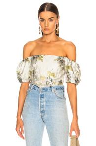 Brock Collection Boie Blouse In Blue,floral