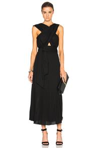 Tome Criss Cross Jersey Dress In Black