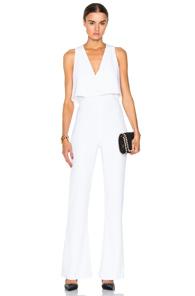 Cushnie Et Ochs Stretch Cady Jumpsuit In White