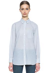 Equipment Margaux Reserve Stripe Cotton Button Up In White,stripes