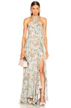 Johanna Ortiz Vanuato Dress In Blue,floral,animal Print
