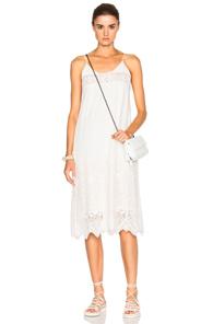 Sea Embroidered Slip Dress In Neutrals