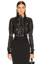 Rick Owens Glitter Egon Leather Jacket In Black