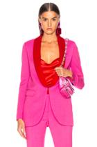 Msgm Two Tone Blazer In Pink,red