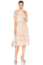 Needle & Thread Constellation Lace Dress In Neutrals,pink