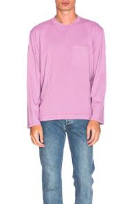 Our Legacy Jersey Long Sleeve Tee In Purple
