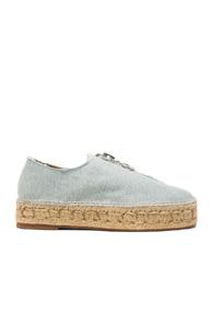 Alexander Wang Denim Devon Espadrilles In Blue