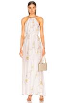 Raquel Allegra Halter Dress In Floral,gray