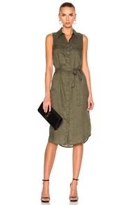 Equipment Tegan Dress In Green