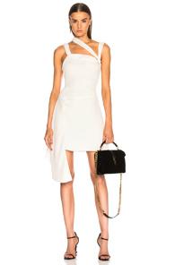 Saint Laurent Sleeveless Mini Dress In White