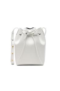Mansur Gavriel Mini Bucket Bag In White