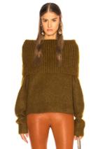 Acne Studios Fold Over Sweater In Brown