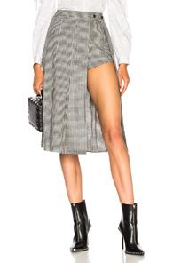 Sandy Liang Uniform Skort In Black,checkered & Plaid