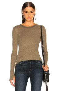 Enza Costa For Fwrd Cashmere Elbow Slash Top In Green