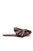 Brother Vellies Burkina Slide In Purple,red,stripes,orange