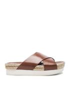 Flamingos Delano Leather Sandals In Brown