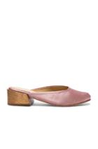 Mari Giudicelli Satin Leblon Mules In Pink