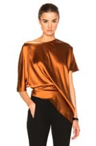 Ann Demeulemeester Short Sleeve Baggy Top In Orange