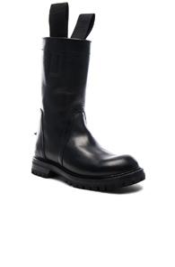 Rick Owens Goodyear Sole Biker Boots In Black