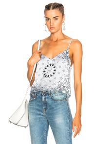 Amiri Silk Tank Top In Blue,floral