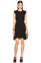 Proenza Schouler Fil Coupe Dot Jacquard A Line Dress In Black