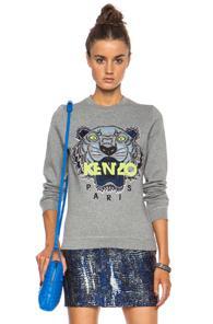 Kenzo Tiger Sweatshirt In Gray