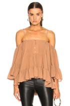 Icons Bare Shoulder Peasant Top In Neutrals