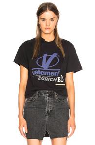 Vetements Cutup Graphic Tee In Black